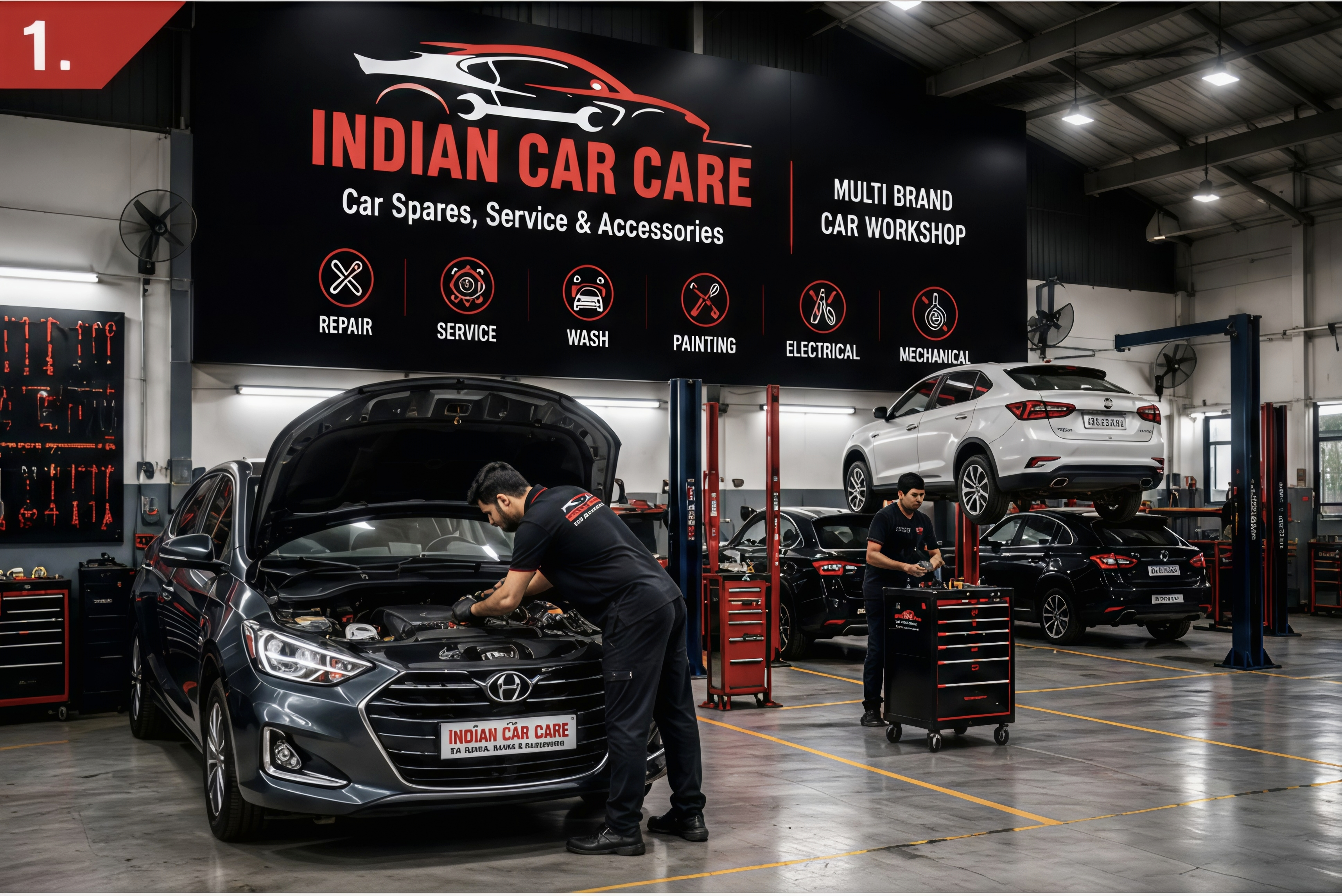 Car servicing at Indian Car Care