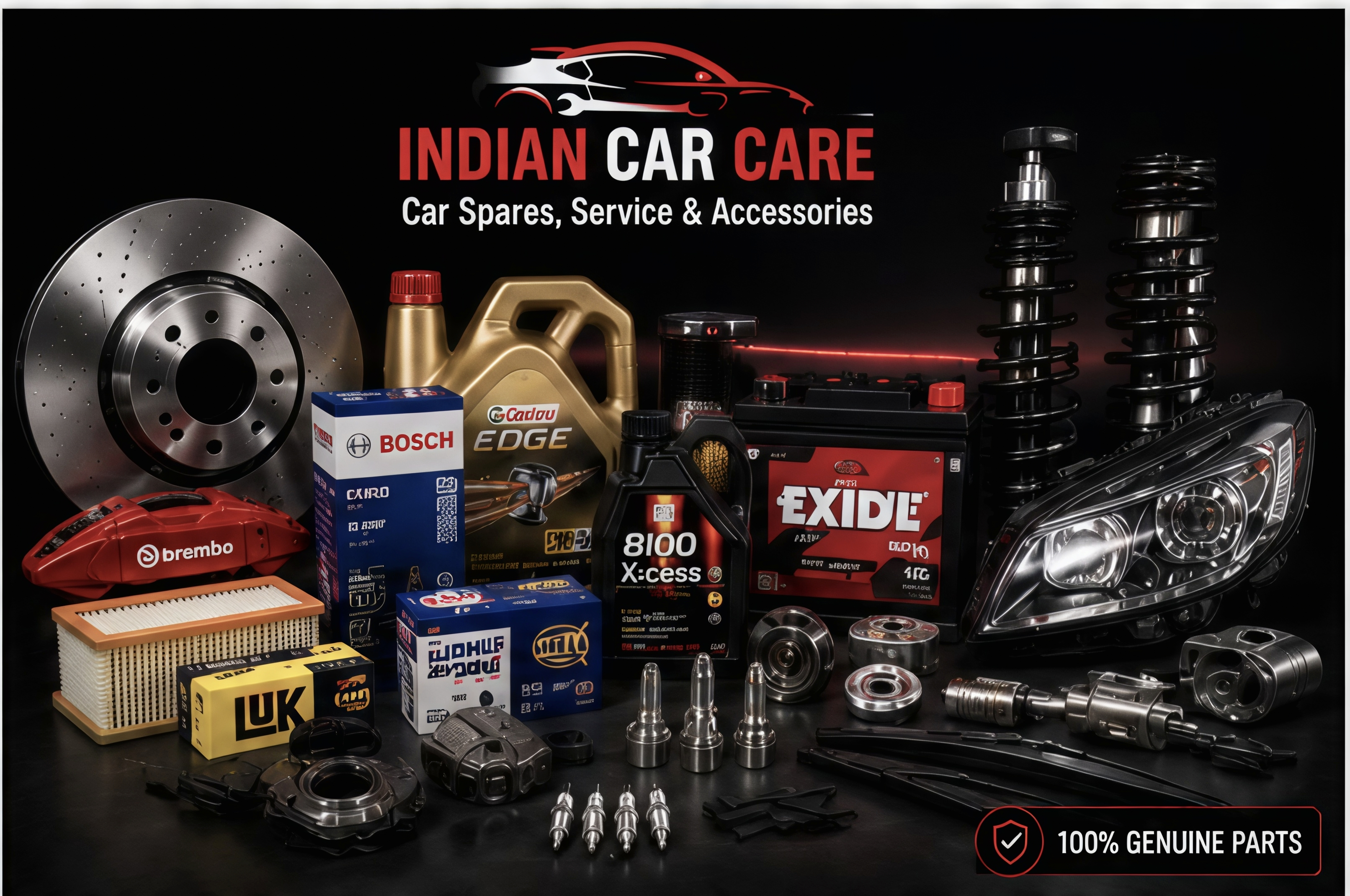 Genuine car spare parts collection